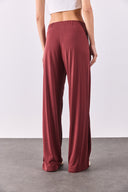 Kadın Jovie Yumuşak Dokulu Yüksek Bel Wide Leg Eşofman Altı (CUPRO) - Bordo