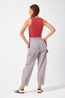 Kadın Julia Kargo Cepli Slouchy Pantolon - Buz Gri