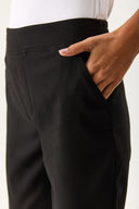 Kadın Alian Beli Lastikli Kaşe Pantolon - Siyah