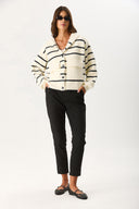 Kadın Alian Beli Lastikli Kaşe Pantolon - Siyah