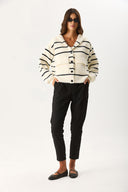 Kadın Alian Beli Lastikli Kaşe Pantolon - Siyah