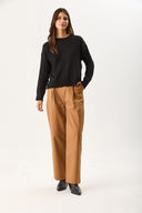 Kadın Anita Bisiklet Yaka Triko Kazak - Siyah