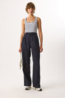 Kadın Chloe Wide Leg Palazzo Pantolon %100 Lyocell (Tencel™) - Lacivert