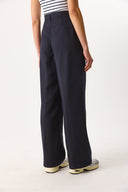 Kadın Chloe Wide Leg Palazzo Pantolon %100 Lyocell (Tencel™) - Lacivert