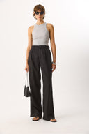 Kadın Chloe Wide Leg Palazzo Pantolon %100 Lyocell (Tencel™) - Siyah