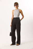 Kadın Chloe Wide Leg Palazzo Pantolon %100 Lyocell (Tencel™) - Siyah