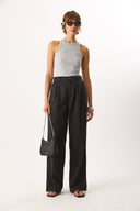 Kadın Chloe Wide Leg Palazzo Pantolon %100 Lyocell (Tencel™) - Siyah