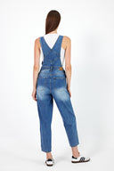 Kadın Dora Dirty Med Blue Mom Jean Salopet Tulum