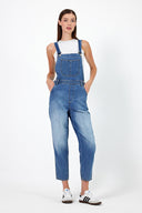 Kadın Dora Dirty Med Blue Mom Jean Salopet Tulum