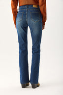 Kadın Emilie Blue Black Bootcut Jean Pantolon (TENCEL)™ - Blue Black