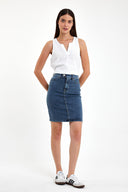 Kadın Freya Dirty Med Blue Regular Fit Jean Etek