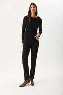 Kadın Gabriel Carbon Black Straight Fit Jean Pantolon - Carbon Black