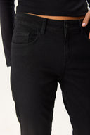 Kadın Gabriel Carbon Black Straight Fit Jean Pantolon - Carbon Black