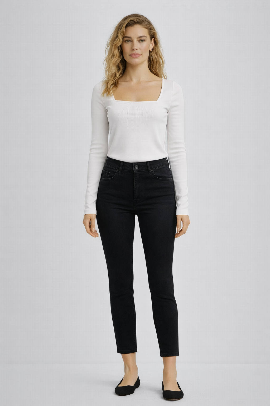 Kadın Jessica Black Mom Jean Pantolon - Black – Vena