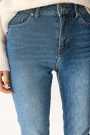 Kadın Jessica Dirty Dark Blue Mom Jean Pantolon - Dirty Dark Blue