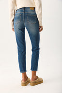 Kadın Jessica Dirty Dark Blue Mom Jean Pantolon - Dirty Dark Blue