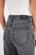 Kadın Kyla Vintage Black Mom Jean Pantolon
