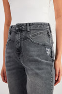 Kadın Kyla Vintage Black Mom Jean Pantolon