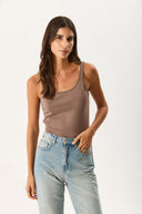 Kadın Marci Slim Fit Atlet - Vizon