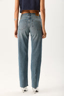 Kadın Marrakesh Ripped Tint Med Straight Jean Pantolon %100 Pamuk - Ripped Tint Med Blue