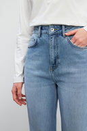 Kadın Marrakesh Vintage Med Blue Straight Fit Jean Pantolon