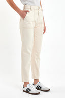 Kadın Norah Cepli Off White Jean Pantolon