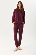 Kadın Norah Yakası Detaylı Regular Fit Sweatshirt - Bordo
