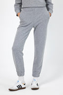 Kadın Paçası Lastikli Regular Fit Basic Eşofman Altı - Gri Melanj