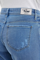 Kadın Petra Dirty Med Blue Boyfriend Jean Pantolon