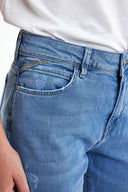 Kadın Petra Dirty Med Blue Boyfriend Jean Pantolon