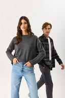 Kadın Wanda Ekstra Yüksek Bel Med Blue Wide Leg Jean Pantolon %100 Pamuk - Med Blue