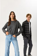 Kadın Wanda Ekstra Yüksek Bel Med Blue Wide Leg Jean Pantolon %100 Pamuk - Med Blue