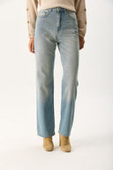 Kadın Wanda Tint Light Blue Wide Leg Jean Pantolon %100 Pamuk - Tint Light Blue