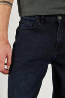 Erkek Kalimnos Blue Black Comfort Fit Jean Pantolon - Blue Black