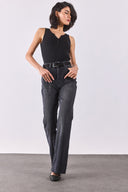 Kadın Kate Yüksek Bel Bootcut Black Jean Pantolon - Black