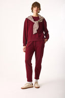 Kadın Larissa Regular Fit Eşofman Altı %100 Pamuk - Bordo