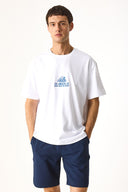 Erkek Los Angeles Nakışlı Tişört %100 Pamuk - Beyaz