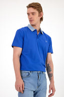 Erkek Marco Regular Fit Jean Yaka Detaylı Pike Tişört - Safir