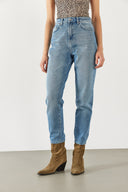 Kadın Maria Ice Blue Slim Mom Jean Pantolon - Ice Blue