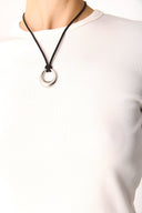 Kadın Maria Uzun Kollu Crop Tişört - Fildişi