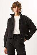 Kadın Marla Black Oversize Jean Ceket - Black