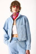 Kadın Marla Sky Blue Oversize Jean Ceket - Sky Blue