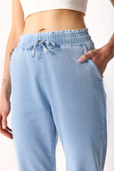 Kadın Marla Sky Blue Yüksek Bel Slouchy Jogger Pantolon - Sky Blue