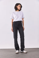 Kadın Marrakesh Black Yüksek Bel Straight Fit Jean Pantolon - Black