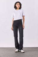 Kadın Marrakesh Black Yüksek Bel Straight Fit Jean Pantolon - Black