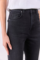 Kadın Marrakesh Black Yüksek Bel Straight Fit Jean Pantolon - Black