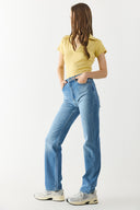 Kadın Marrakesh Dark Blue Yüksek Bel Straight Fit Jean Pantolon - Dark Blue