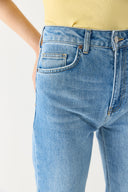 Kadın Marrakesh Dark Blue Yüksek Bel Straight Fit Jean Pantolon - Dark Blue