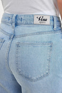 Kadın Marrakesh Ice Blue Yüksek Bel Straight Fit Jean Pantolon - Ice Blue
