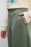 Kadın Mary Regular Fit Paçası Detaylı Yumuşak Dokulu Jogging Pantolon (CUPRO) - Ada Çayı